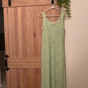 Vintage Green Floral Dress